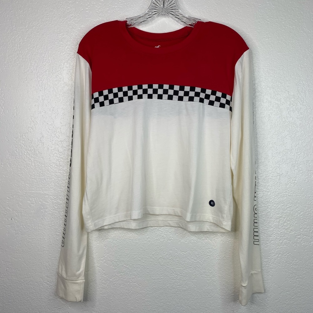 NWT hollister red & white/ black checker shirt - Picture 2 of 7